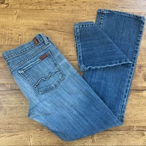 7FAMKind blue denim bootcut jeans, size 29